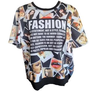 Touch me graphic short sleeve sweater Size 2X